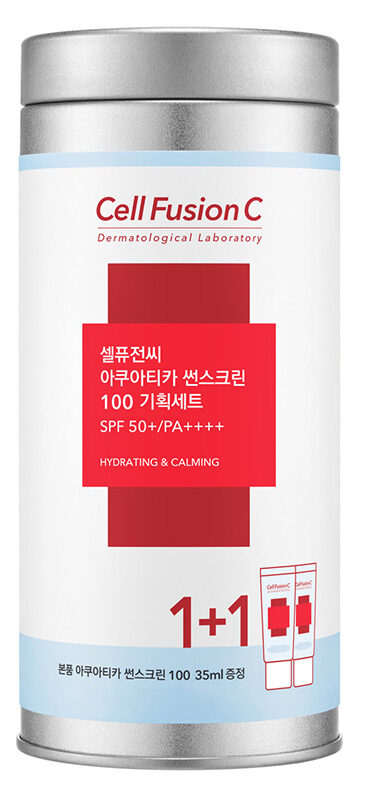 cell fusion c aquatica sunscreen 100 spf 50 pa nawilzajacy i wyciszajacy krem z fotoprotekcja 2 x 30 ml1 e1659130972823